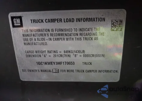 2017 Chevrolet Silverado 2500Hd Ltz из США, поврежденный, VIN 1GC1KWEY3HF170653